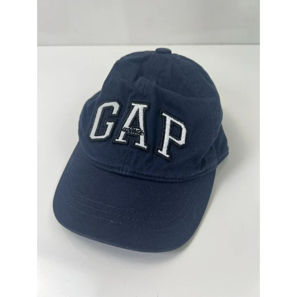 Baby Gap Hat Boys S/M Blue GAP Logo Baseball Cap 100% Cotton Ball Cap Retro